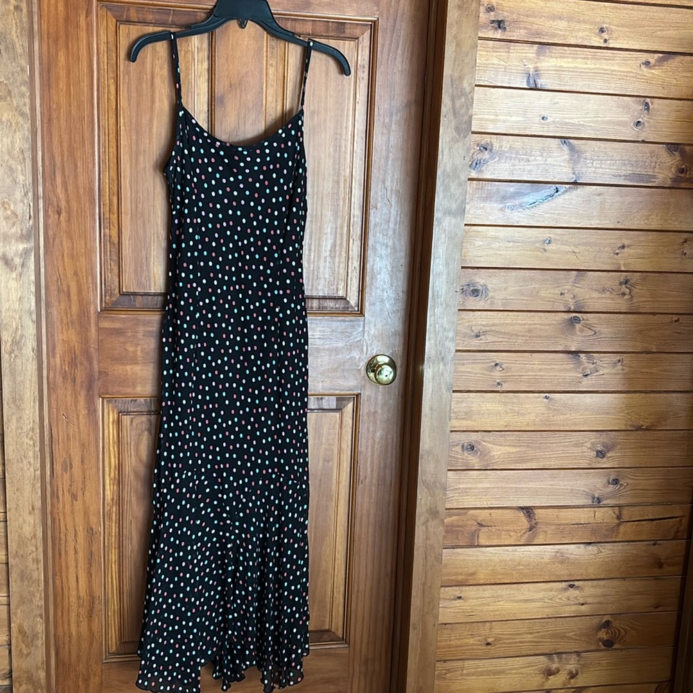Spaghetti strap Evan Picone long summer dress black with all different colors